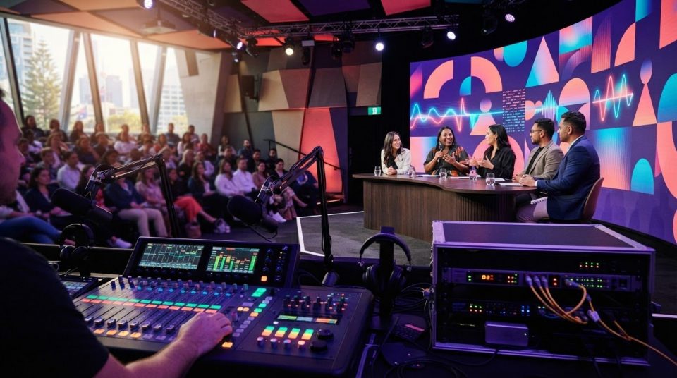 Hybrid event technical requirements for audience-ready audio